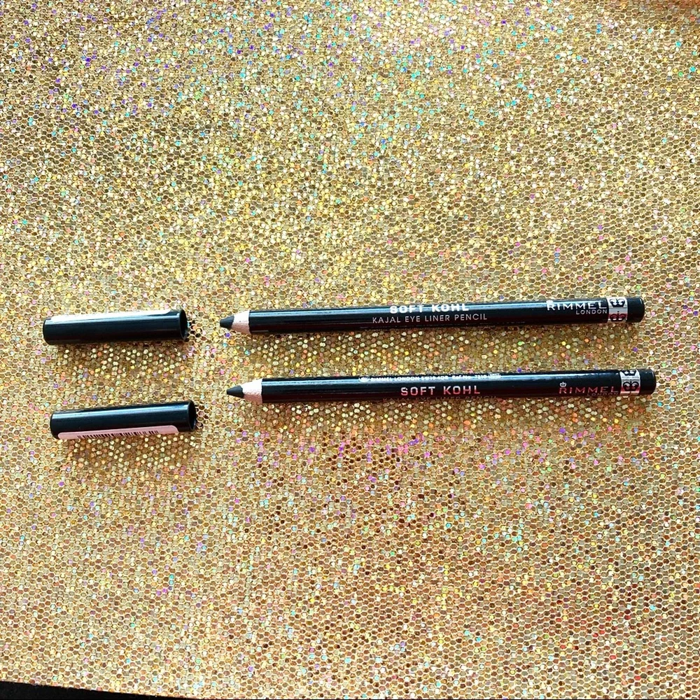 🆕 Set of Two (2) Rimmel Soft Kohl Eyeliner Pencil Jet Black